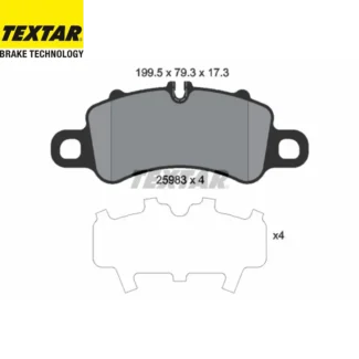 Kočione pločice prednje Porsche 718 Boxster 911 12-19 Textar