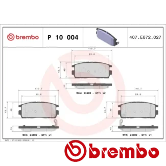 Kočione pločice zadnje Chevrolet Captiva 2.0D 11.01- Brembo