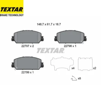Kočione pločice prednje Honda CR-V 1.5-2.4 12.16-22 Textar
