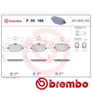 Kočione pločice zadnje MERCEDES G GLE GLS 2.0D-4.0H 18- Brembo