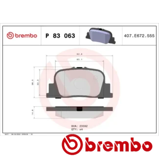 Kočione pločice prednje Toyota Camry 24  30 01- Brembo